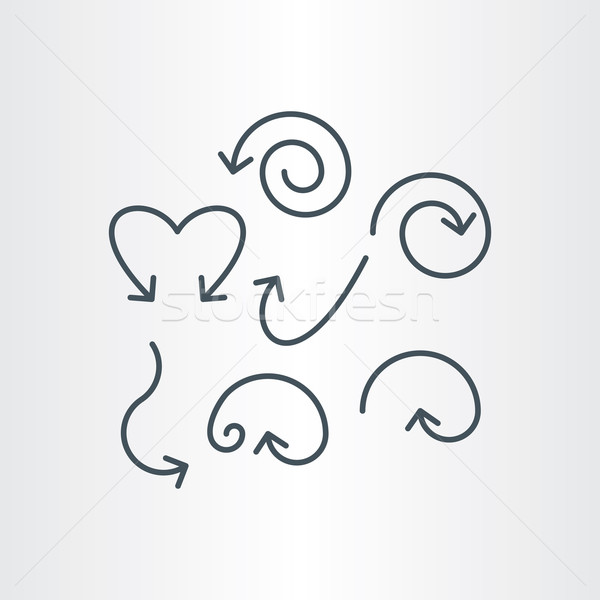 Wektora line spirali krzywa kółko Zdjęcia stock © blaskorizov