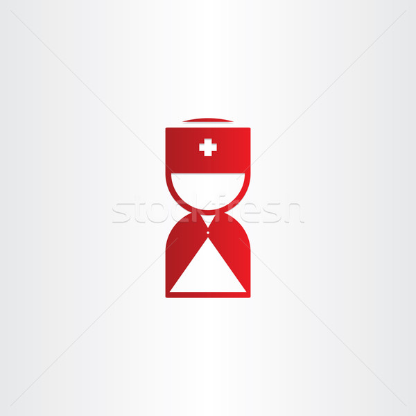 Médico médico homem primeiro socorro vermelho ícone Foto stock © blaskorizov