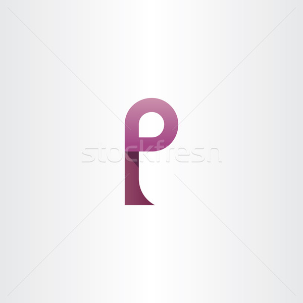 logotype purple symbol letter p icon element Stock photo © blaskorizov