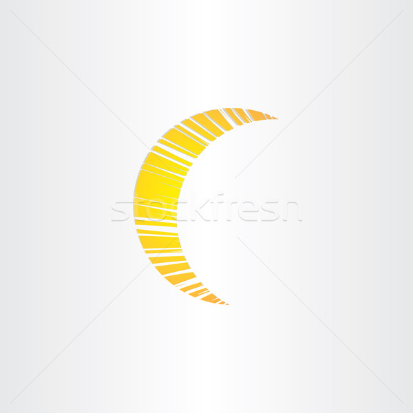 stylized moon icon design Stock photo © blaskorizov