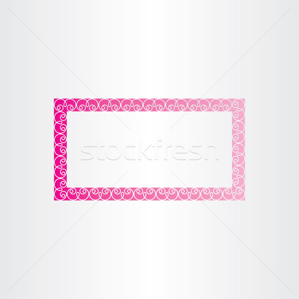 Téglalap dekoratív magenta keret terv absztrakt Stock fotó © blaskorizov