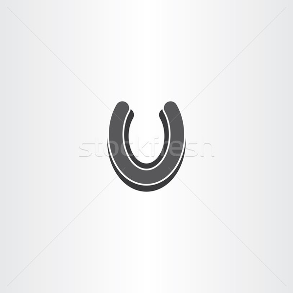 horseshoe vector luck symbol icon Stock photo © blaskorizov