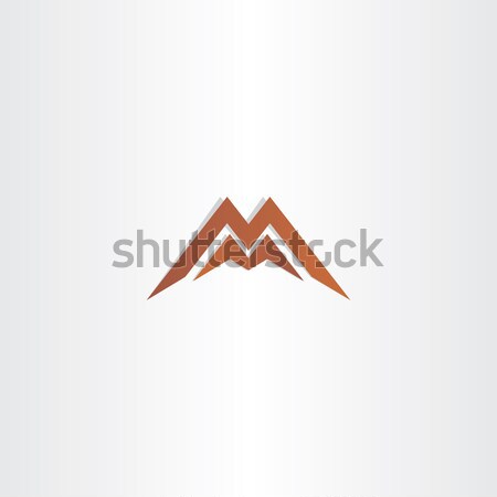 Stockfoto: Bruin · letter · m · symbool · logo · vector · element
