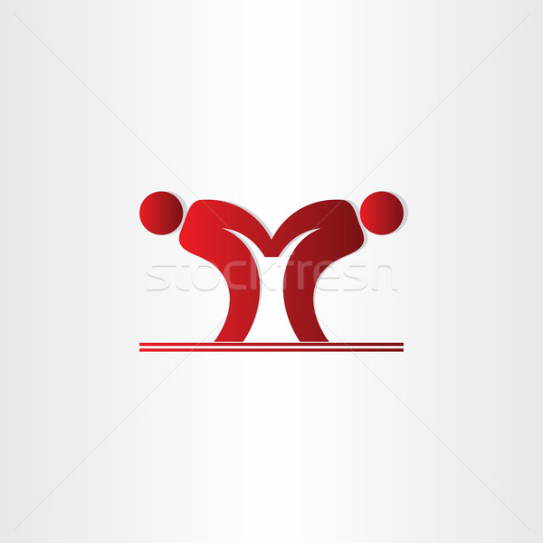 letter m pepole dancing icon Stock photo © blaskorizov