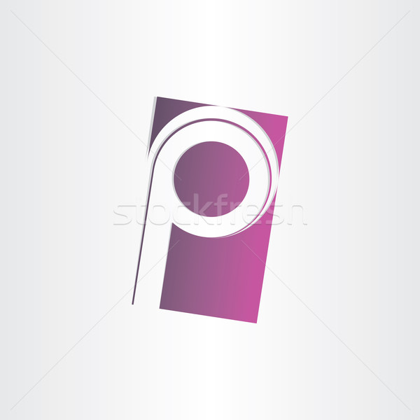 letter p purple sign design Stock photo © blaskorizov