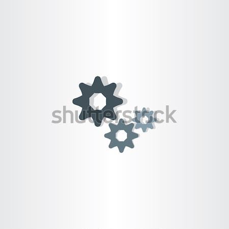 Fogaskerekek ikon vektor sebességváltó szimbólum dizájn elem Stock fotó © blaskorizov