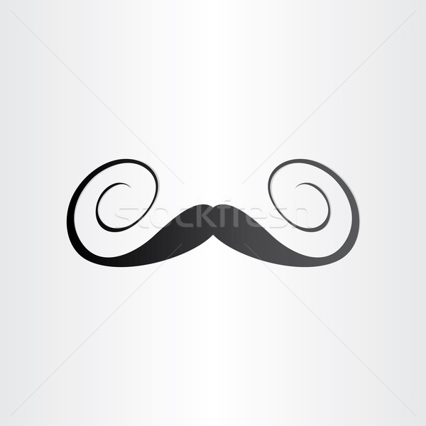 funny spiral mustaches abstract design element Stock photo © blaskorizov