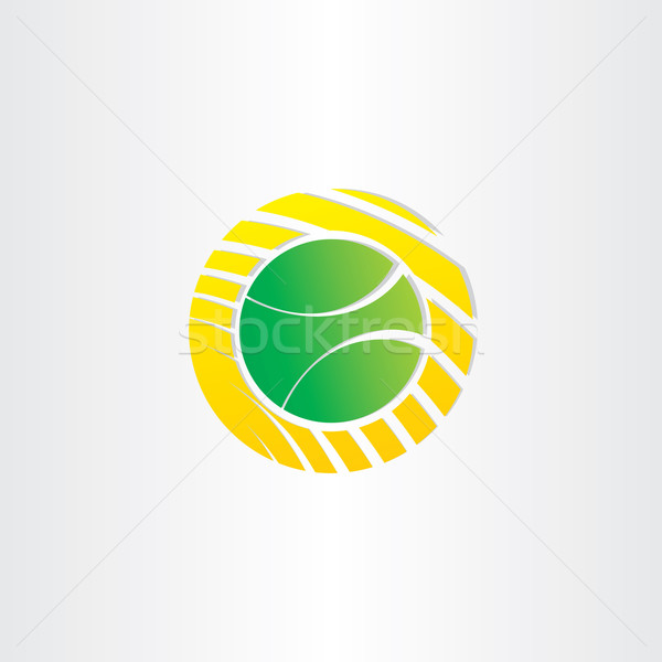 Foto stock: Pelota · de · tenis · símbolo · diseno · vector · deporte · verde