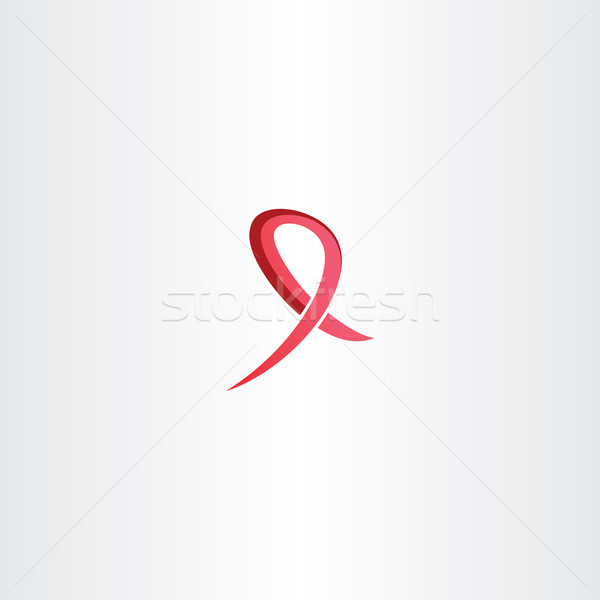 Constientizare panglică cancer vector roşu simbol Imagine de stoc © blaskorizov