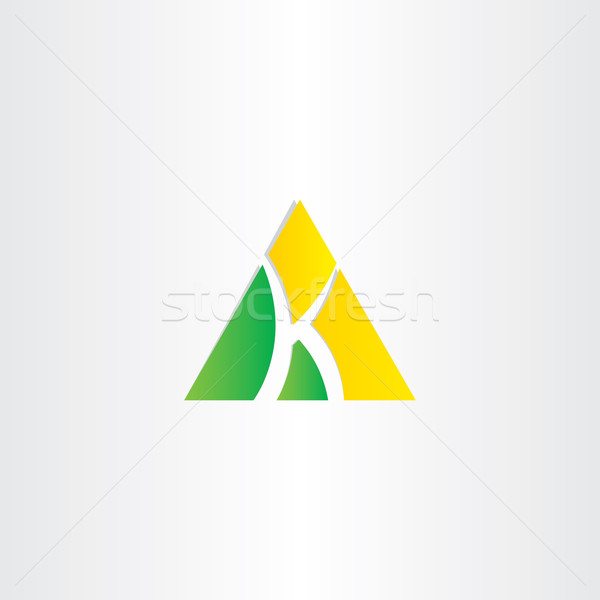 letter k triangle icon Stock photo © blaskorizov