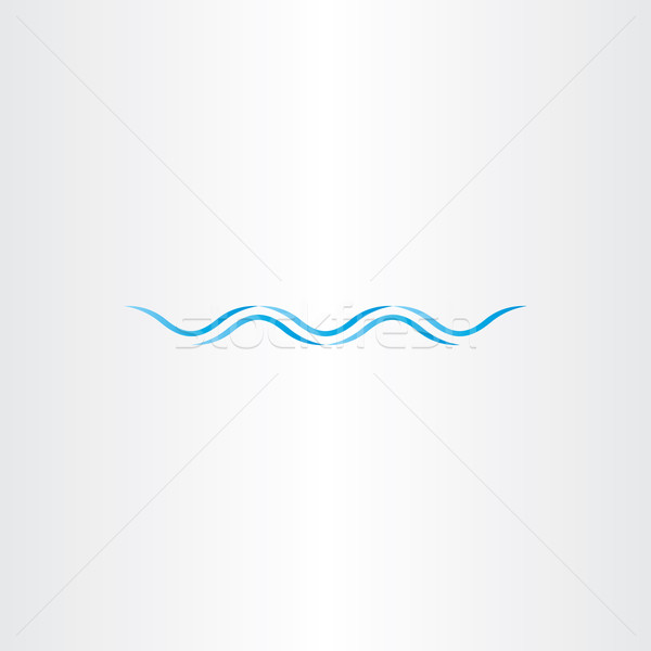 Wody fali ocean fale ikona Zdjęcia stock © blaskorizov