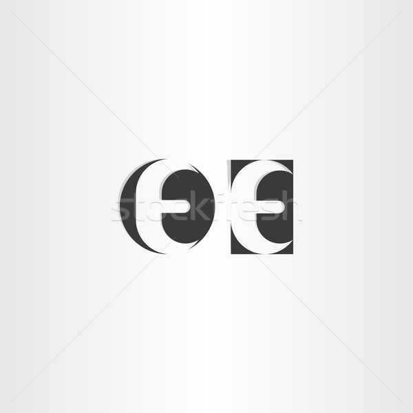 black letter e icons logotype Stock photo © blaskorizov