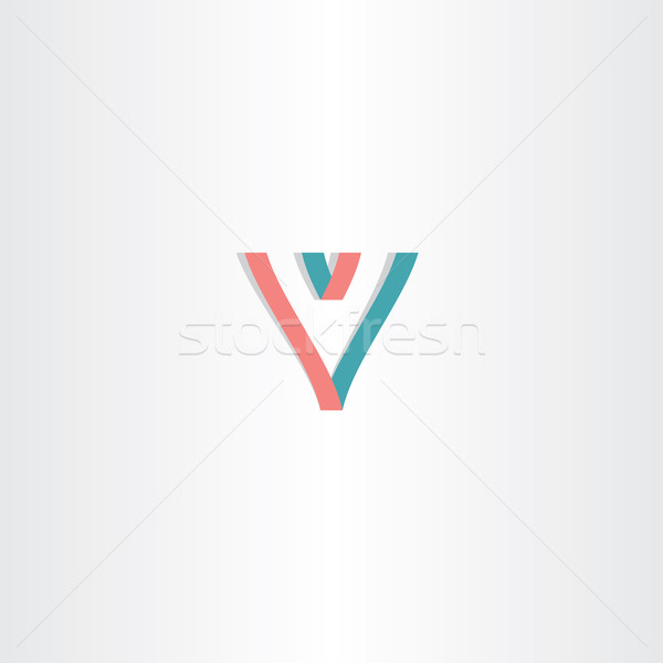 letter v lines logo template symbol Stock photo © blaskorizov