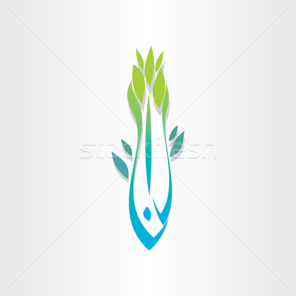 Anlage Fisch direkt Wasser Symbol Design Stock foto © blaskorizov