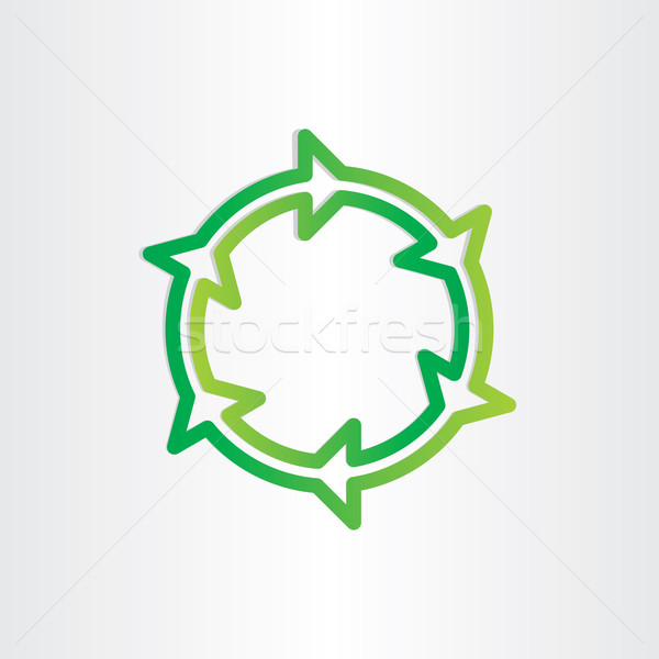 Foto stock: Eco · reciclar · verde · símbolo · ícone