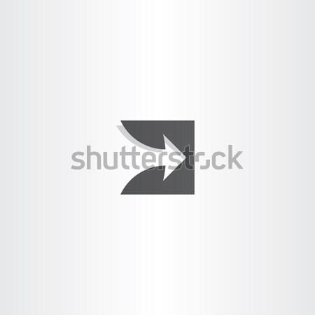 Gestileerde pijl zwarte logo vector ontwerp Stockfoto © blaskorizov
