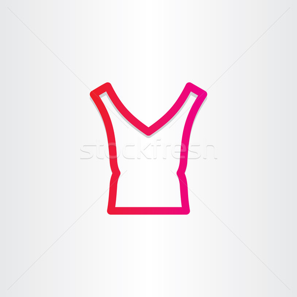 Vrouwelijke blouse icon ontwerp mode vrouw Stockfoto © blaskorizov