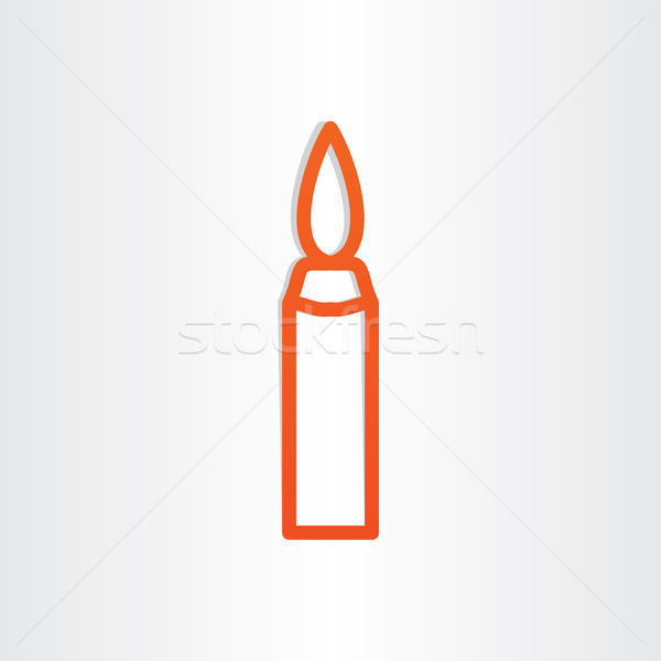 candle icon design element Stock photo © blaskorizov