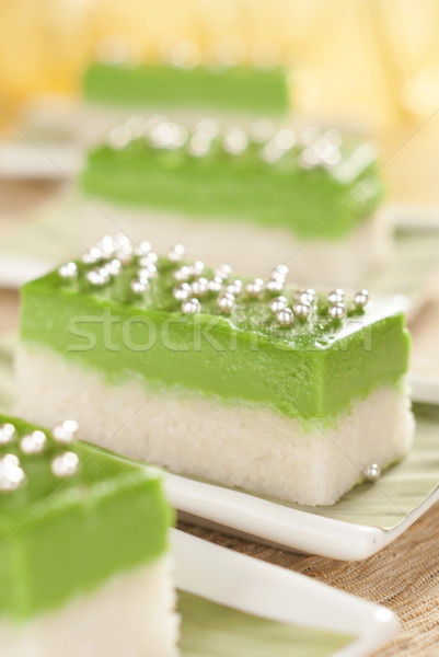 Seri Muka - Pandan Custard Cake Stock photo © blinztree