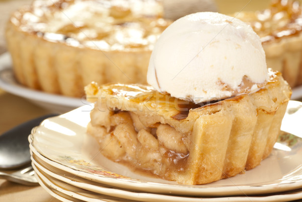 яблочный пирог лет мороженым пирог свежие Сток-фото © blinztree