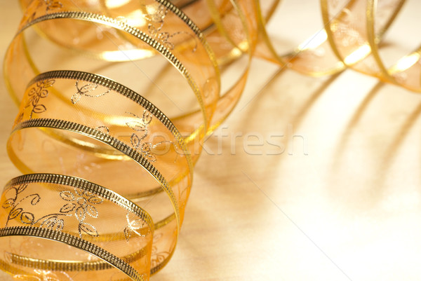 Gold Gilt Ribbons with Copy Space Stock photo © blinztree