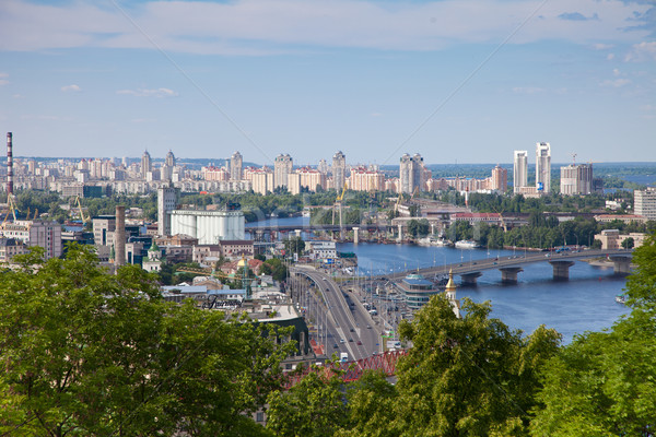 Panorama Ukraine Stadt Landschaft Natur grünen Stock foto © bloodua