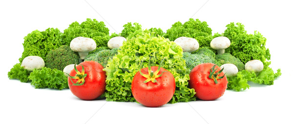 свежие овощи изолированный белый продовольствие лист фрукты Сток-фото © bloodua