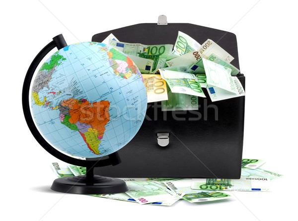 Globe, money and briefcase Stock photo © bloodua