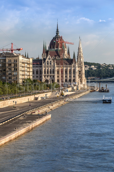 Chain Bridge and Hungarian Parliament, Budapest, Hungary Stock photo © bloodua