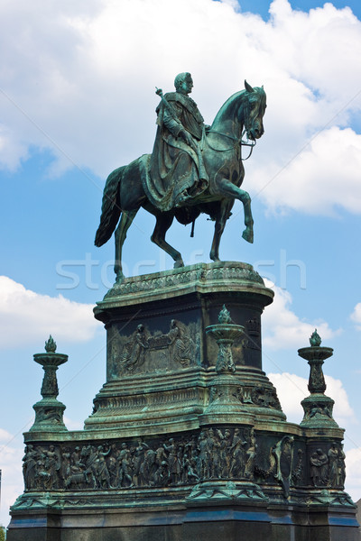 Lovas szobor király Drezda Németország zene Stock fotó © bloodua