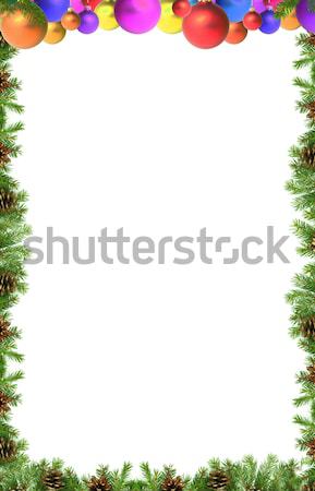Karácsony váz zöld izolált fehér növény Stock fotó © bloodua