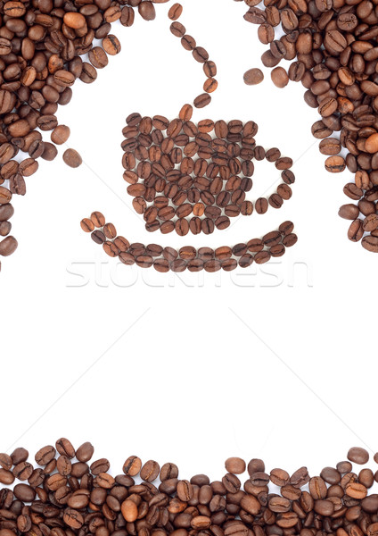 коричневый кофе изолированный белый кофе Сток-фото © bloodua