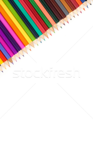 Sortiment Bleistifte Schatten weiß malen Kunst Stock foto © bloodua