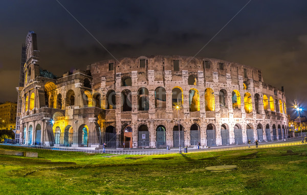Сток-фото: Колизей · ночь · Рим · Италия · iconic · легендарный