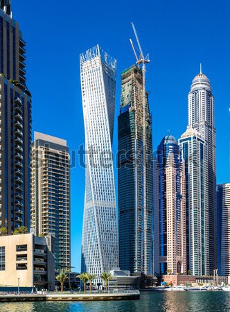Dubai marina városkép 13 modern épületek Stock fotó © bloodua
