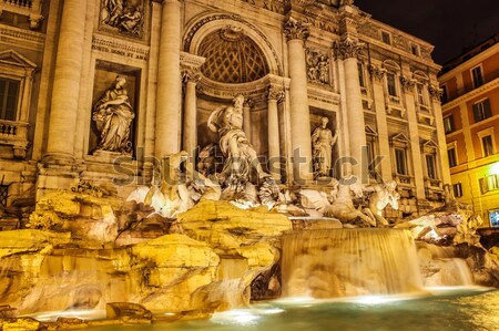 Trevi Çeşmesi ünlü işaret Roma çeşme dünya Stok fotoğraf © bloodua