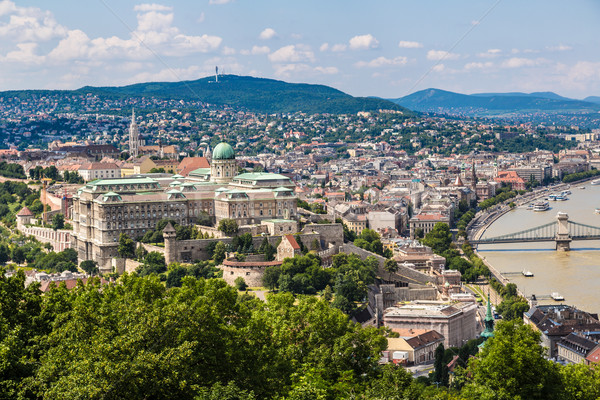 Budapest royal palais matin vue côté Photo stock © bloodua