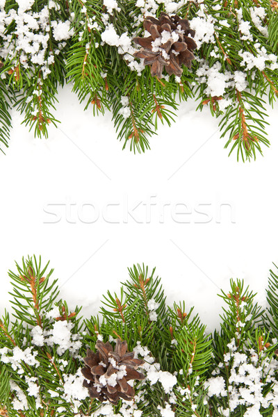 Stockfoto: Christmas · sneeuw · geïsoleerd · witte · gelukkig