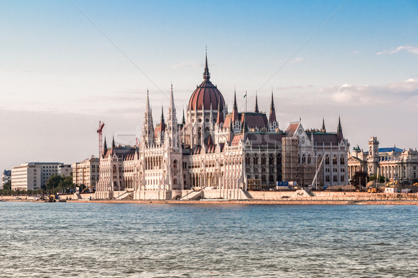 Chain Bridge and Hungarian Parliament, Budapest, Hungary Stock photo © bloodua