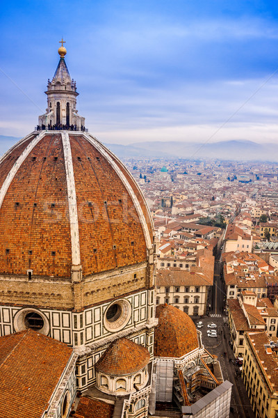 Stock fotó: Katedrális · mikulás · Florence · Olaszország · gyönyörű · égbolt