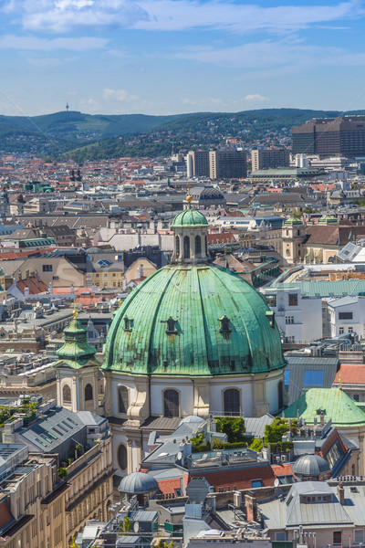 Panorama of Vienna from St. Stephen's Cathedral Stock photo © bloodua