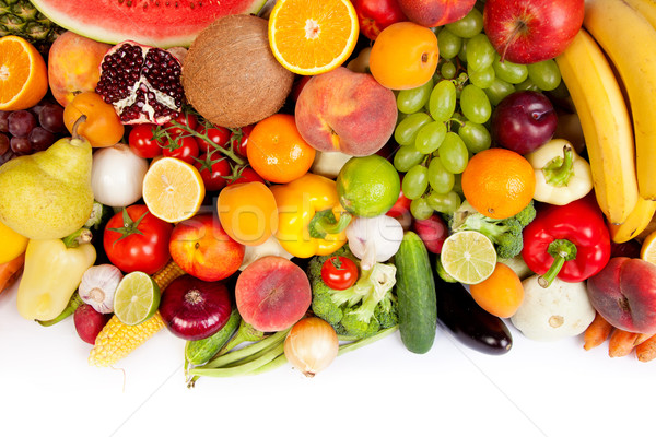 Enorme gruppo verdure fresche frutti isolato bianco Foto d'archivio © bloodua