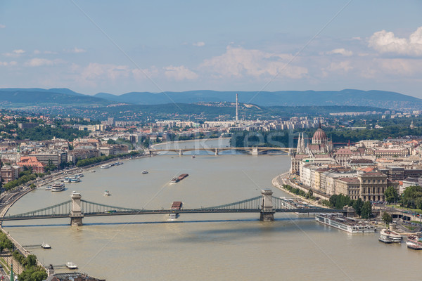 Vue bâtiment hongrois parlement panoramique danube Photo stock © bloodua