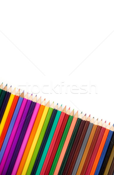 Stock photo: Assortment of coloured pencils