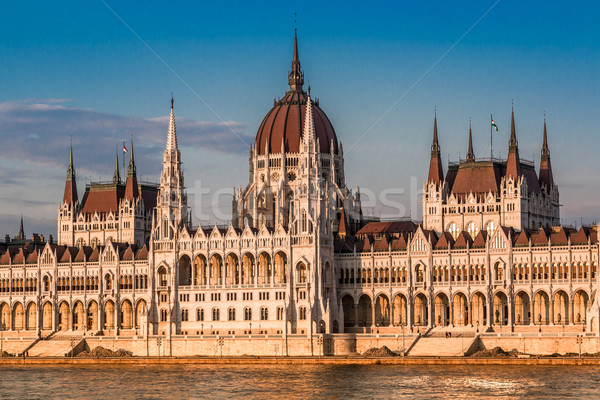 Chain Bridge and Hungarian Parliament, Budapest, Hungary Stock photo © bloodua