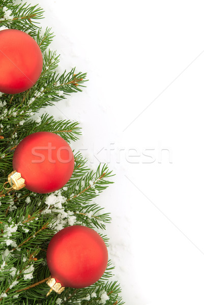 ストックフォト: クリスマス · フレームワーク · 緑 · 孤立した · 白 · 背景