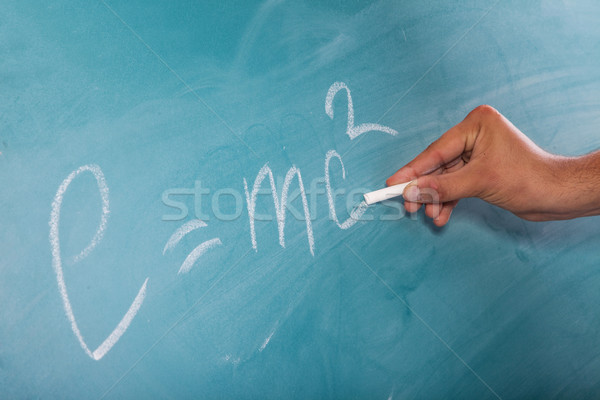 Einstein's Formula E=mc2 on a blackboard Stock photo © bloodua