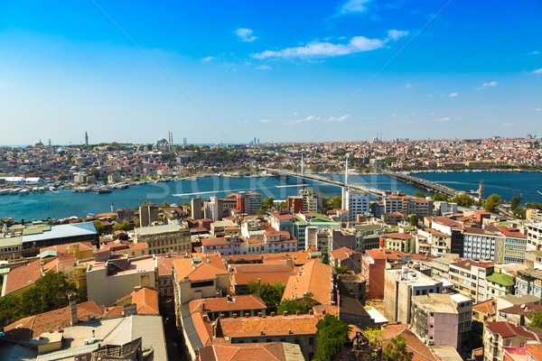 İstanbul panoramik görmek kule Türkiye altın Stok fotoğraf © bloodua