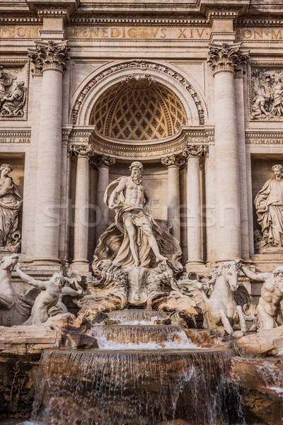 Trevi Çeşmesi ünlü işaret Roma çeşme dünya Stok fotoğraf © bloodua