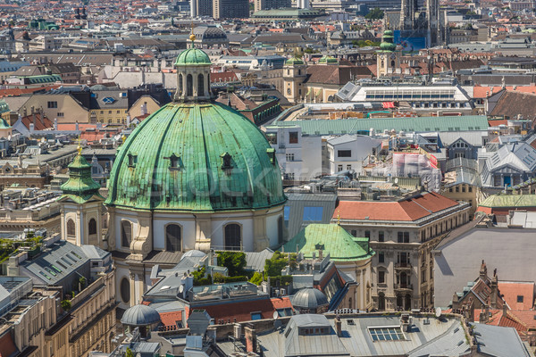 Panorama of Vienna from St. Stephen's Cathedral Stock photo © bloodua